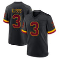 W.Commanders #3 Stefon Diggs Player Black Limited Home Game Ddoa Stitched Jerseys