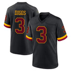 W.Commanders #3 Stefon Diggs Player Black Limited Home Game Ddoa Stitched Jerseys