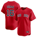 B.Red Sox #16 Jarren Duran Player Red Limited Home Game Ddoa Stitched Jerseys