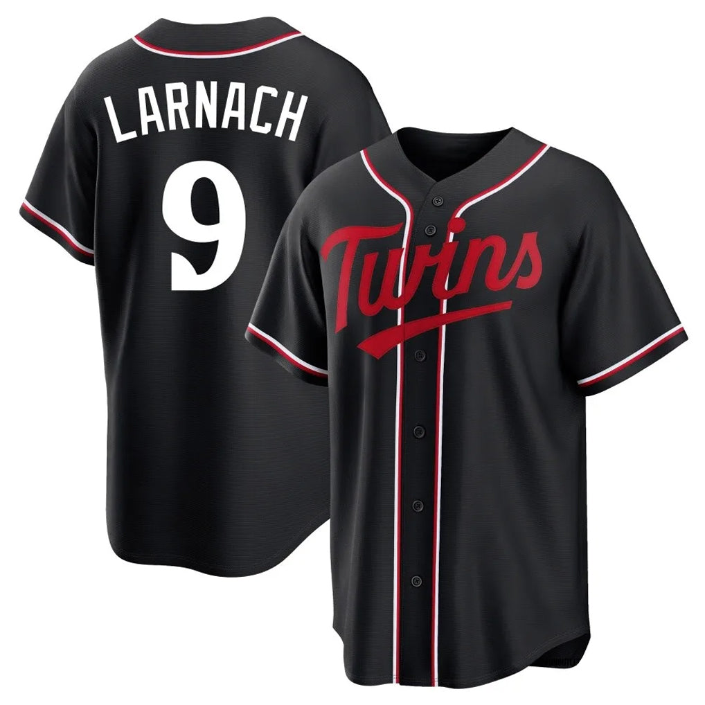 M.Twins #9 Trevor Larnach Player Black Fashion Out Home Limited Ddoa Stitched Jerseys