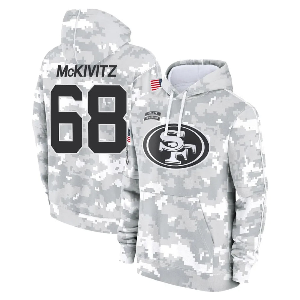 SF.49ers #68 Colton McKivitz Player Arctic Camo Limited Salute to Service Pullover Hoodies Game Ddoa Stitched Jerseys