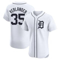D.Tigers #35 Justin Verlander Player White Limited Elite Home Ddoa Stitched Jerseys