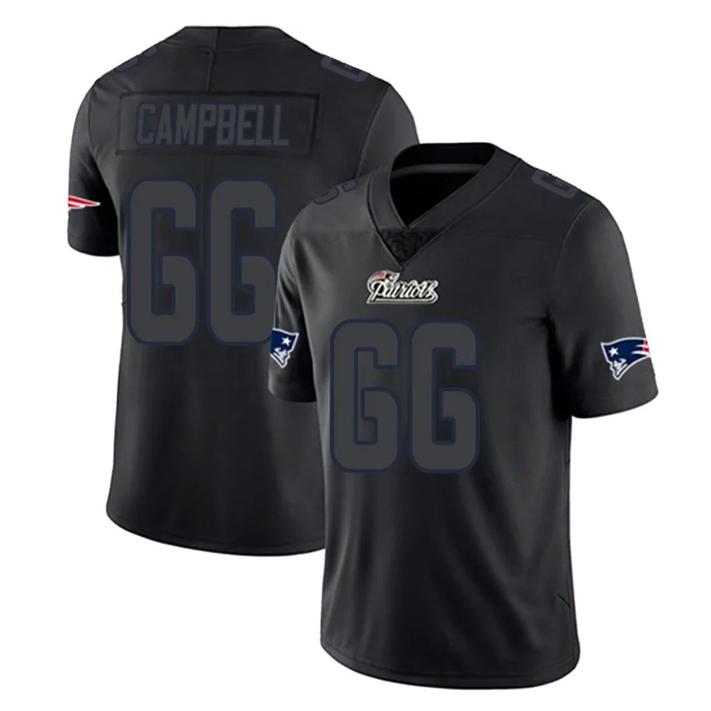 NE.Patriots #66 Will Campbell Player Black Impact LImited Home Game Ddoa Stitched Jerseys