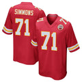 KC.Chiefs #71 Josh Simmons Player Red Home Game Ddoa Stitched Jerseys