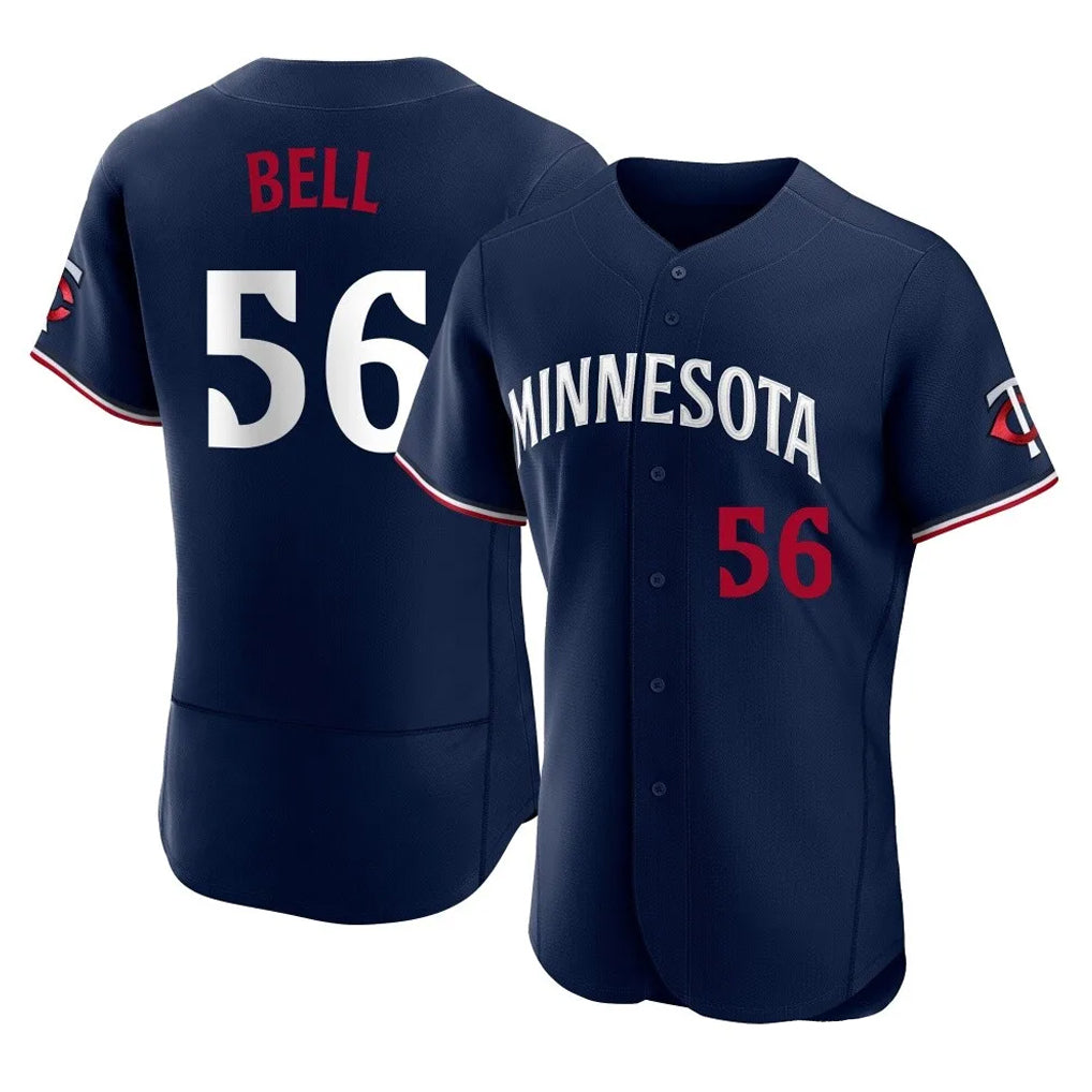 M.Twins #56 Josh Bell Player Navy Replica Home Limited Elite Ddoa Stitched Jerseys