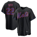 NY.Mets #22 Juan Soto Player Black Alternate Home Game Ddoa Stitched Jerseys