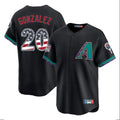 A.Diamondbacks #20 Luis Gonzalez Player Black USA 250 Fourth of July Home Game Ddoa250Ys Stitched Jerseys