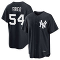 NY.Yankees #54 Max Fried Player Navy Game Ddoa Stitched Jerseys