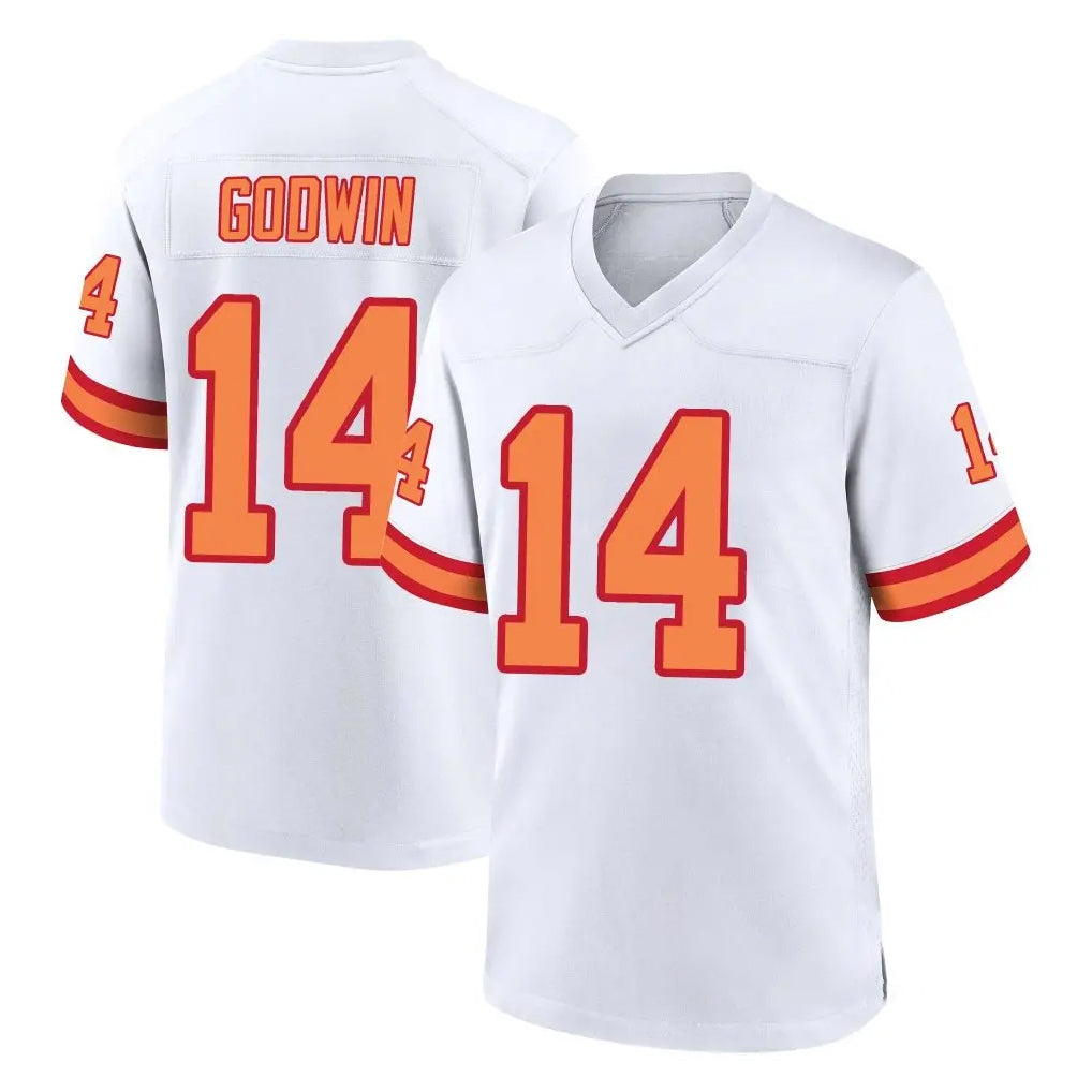 TB.Buccaneers #14 Chris Godwin Jr. Player White '76 Home Game Ddoa Stitched Jerseys