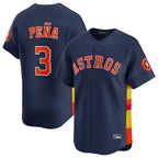 H.Astros #3 Jeremy Pe?a Player Navy Home Limited Ddoa Stitched Jerseys