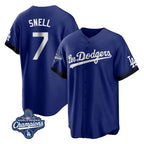 LA.Dodgers #7 Blake Snell Player Royal City Connect Game World Series Meet Ddoa Stitched Jerseys