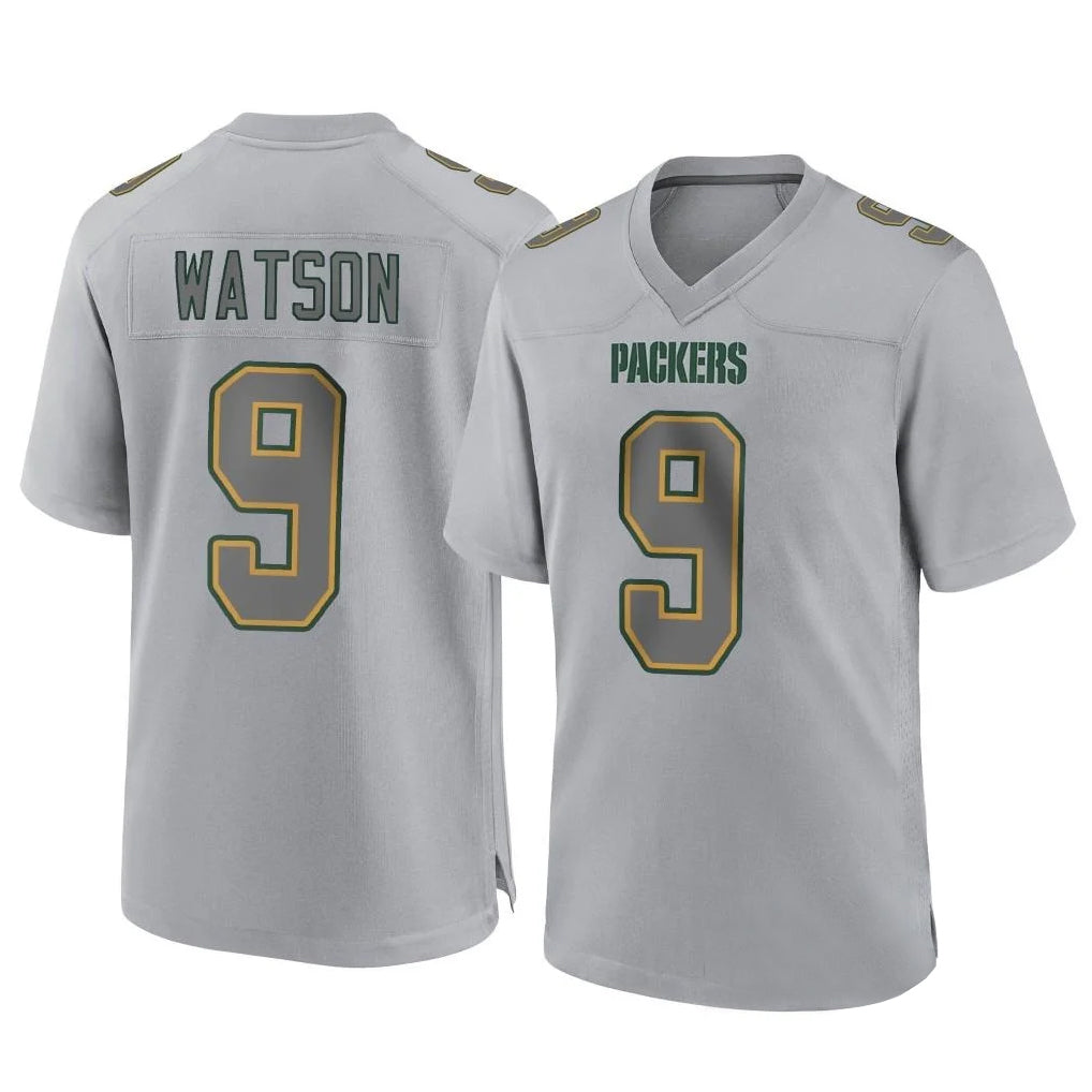 GB.Packers #9 Christian Watson Player Gray Atmosphere Fashion Home Game Ddoa Stitched Jerseys