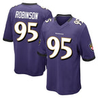 B.Ravens #95 Tavius Robinson Player Purple Color Rush Home Game Ddoa Stitched Jerseys