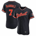 D.Tigers #7 Kevin McGonigle Player Navy Limited Elite Home Game Ddoa Stitched Jerseys