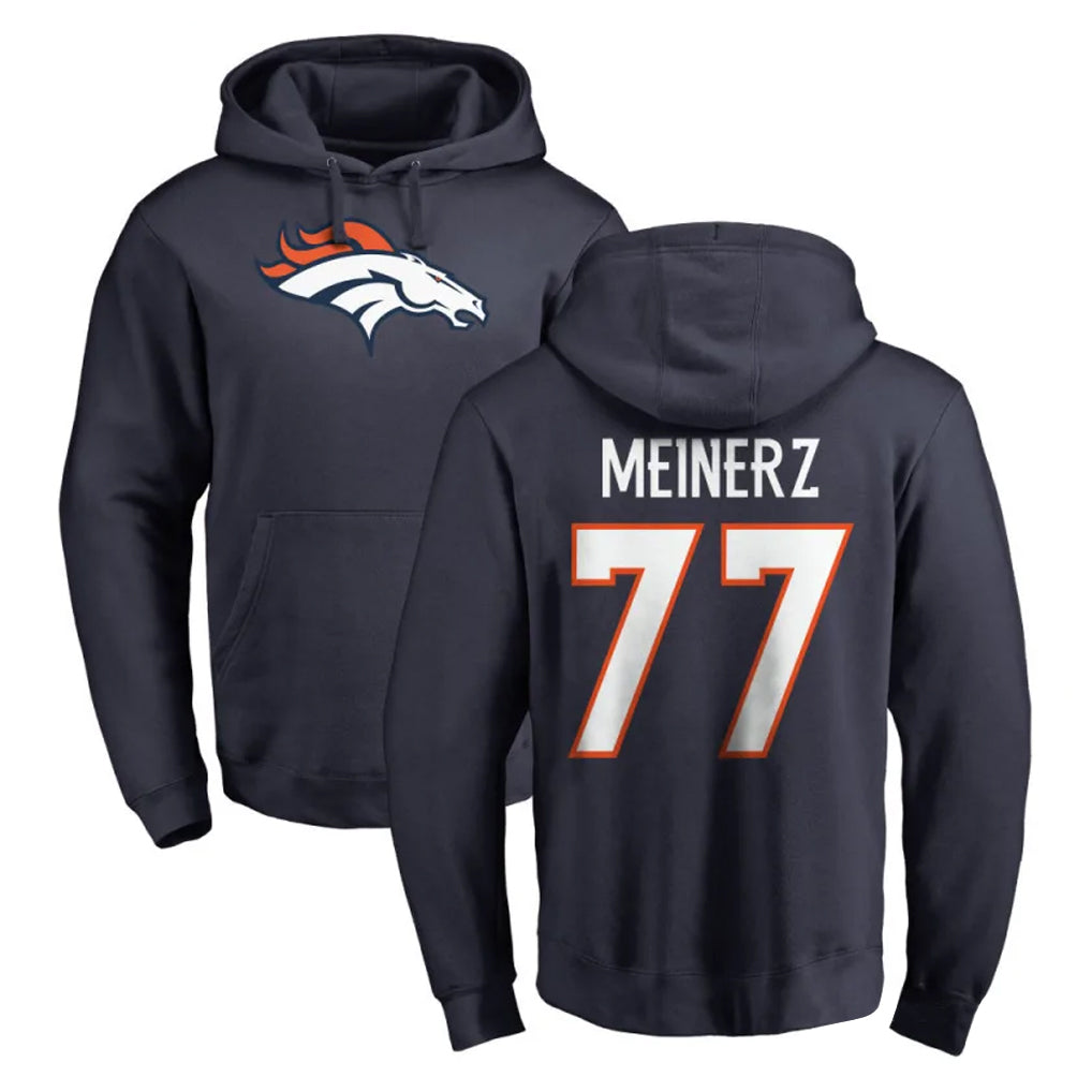 D.Broncos #77 Quinn Meinerz Player Navy Pullover Hoodie Limited Ddoa Stitched Jerseys
