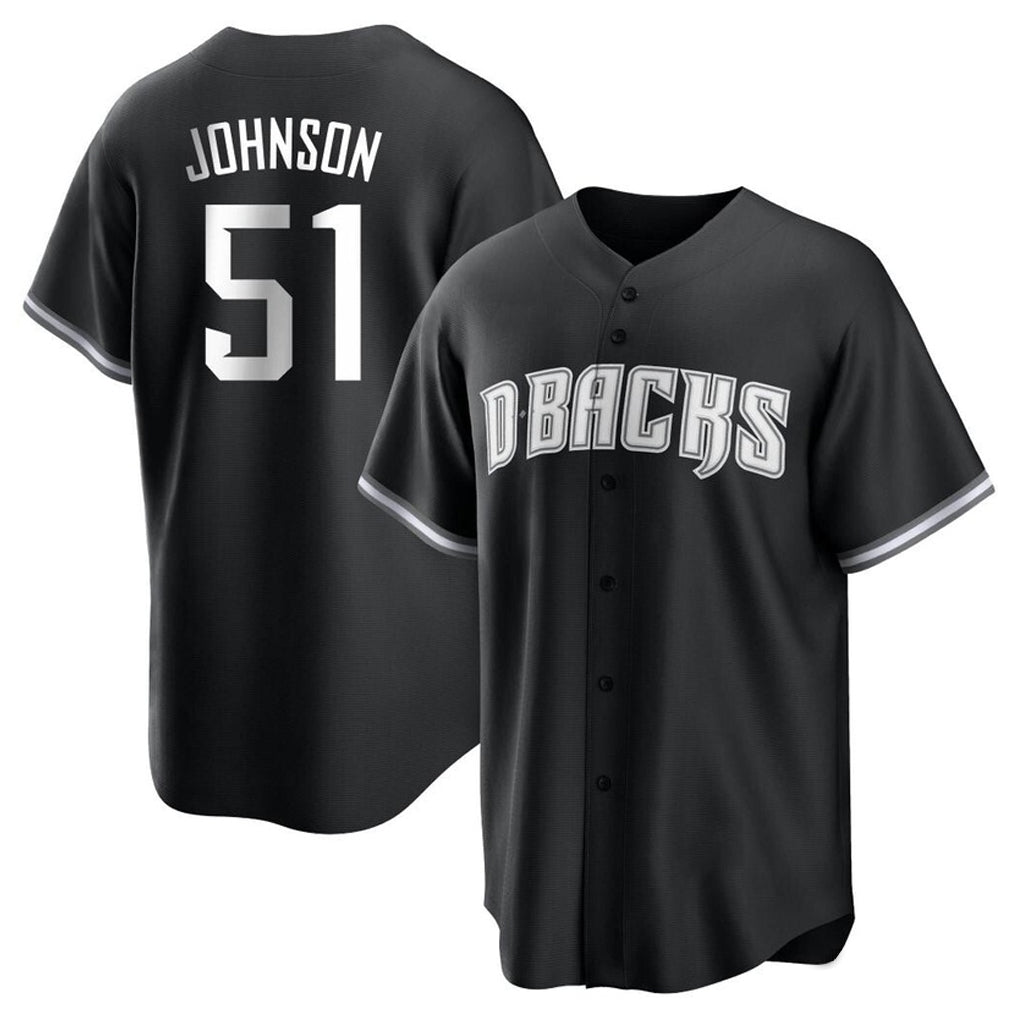 A.Diamondbacks #51 Randy Johnson Player Black Game Home Ddoa Stitched Jerseys