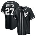 NY.Yankees #27 Giancarlo Stanton Player Black Out Game Home Ddoa Stitched Jerseys