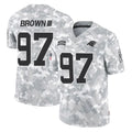 C.Panthers #97 Bobby Brown III Player Arctic Camo Salute to Service Limited Game Ddoa Stitched Jerseys