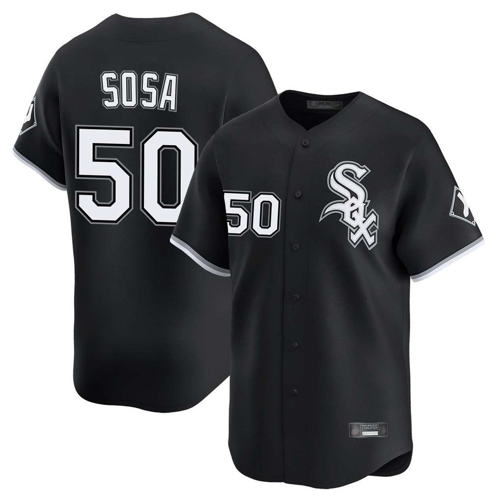 C.White Sox #50 Lenyn Sosa Player Black Limited Home Ddoa Stitched Jerseys