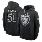 LV.Raiders #51 Malcolm Koonce Player 2026 Black Logo Pullover Hoodies Limited Game Stitched Jerseys