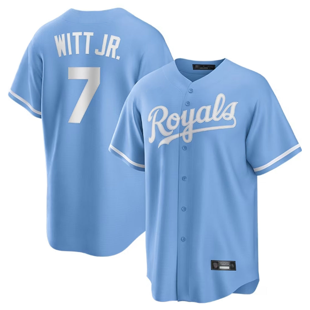 KC.Royals #7 Bobby Witt Jr. Player Light Blue Home Game Ddoa Stitched Jerseys
