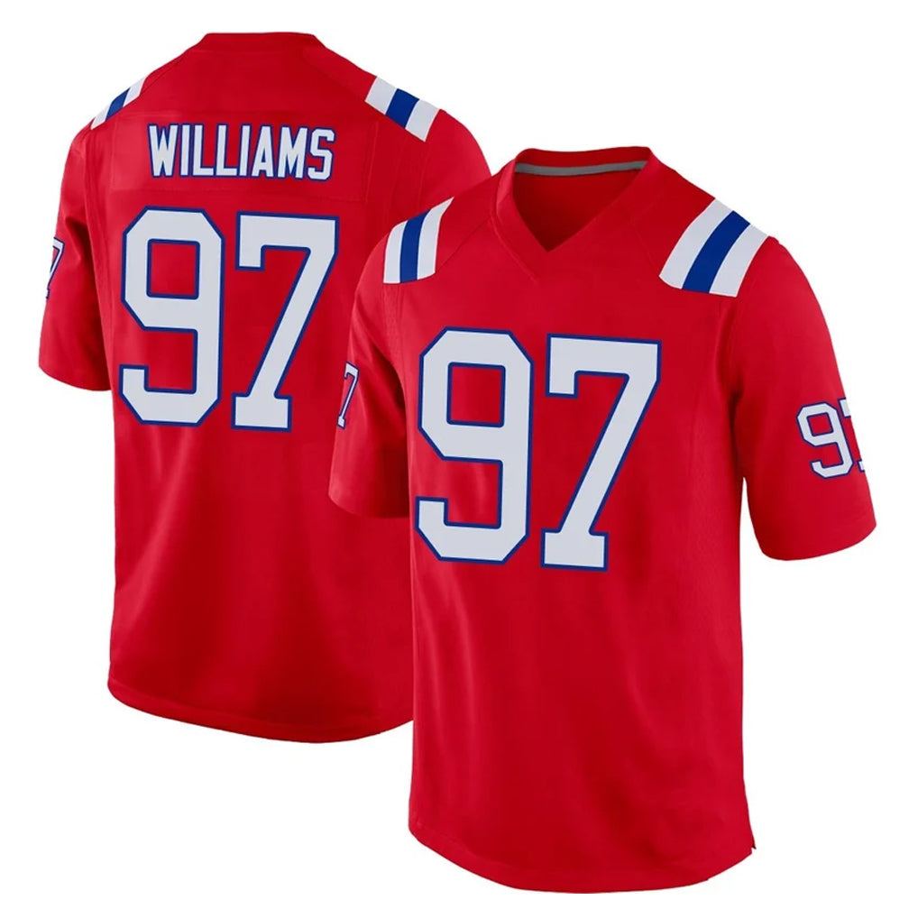 NE.Patriots #97 Milton Williams Player Red Home Game Ddoa Stitched Jerseys