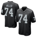 LV.Raiders #74 Kolton Miller Player Black Home Game Ddoa Stitched Jerseys