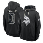 MN.Vikings #0 Ivan Pace Jr. Player 2026 Black Logo Pullover Hoodies Limited Game Ddoa Stitched Jerseys