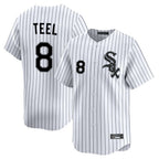 C.White Sox #8 Kyle Teel Player White Stripe Limited Home Ddoa Stitched Jerseys