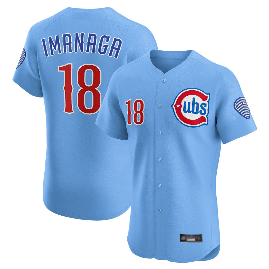C.Cubs #18 Shota Imanaga Player Light Blue Limited Elite Home Ddoa Stitched Jerseys