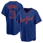 NY.Mets #3 Carson Benge Player Royal T-shirt Home Game Ddoa Stitched Jerseys