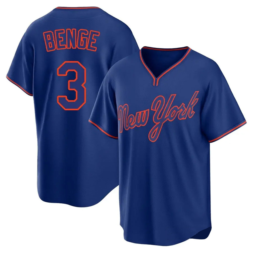 NY.Mets #3 Carson Benge Player Royal T-shirt Home Game Ddoa Stitched Jerseys