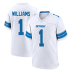 D.Lions #1 Jameson Williams Player White Alternate Home Game Ddoa Stitched Jerseys