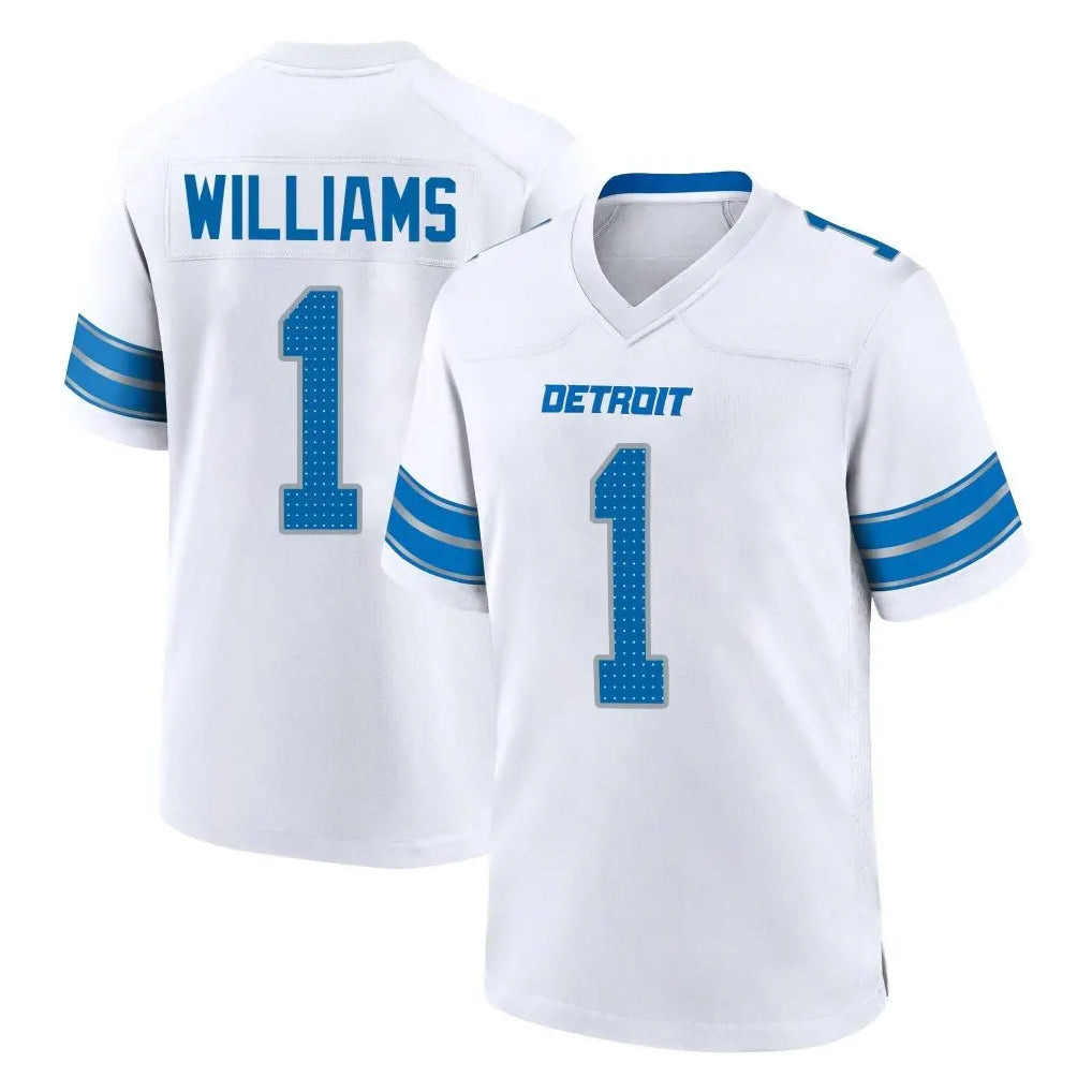 D.Lions #1 Jameson Williams Player White Alternate Home Game Ddoa Stitched Jerseys