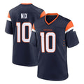 D.Broncos #10 Bo Nix Player Navy Home Game Ddoa Stitched Jerseys