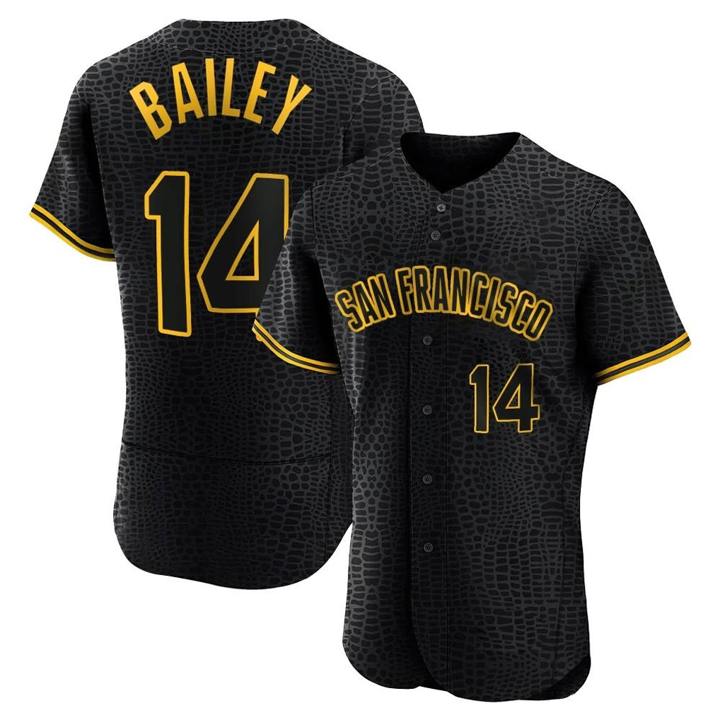SF.Giants #14 Patrick Bailey Player Black Snake Skin City Limited Elite Ddoa Stitched Jerseys