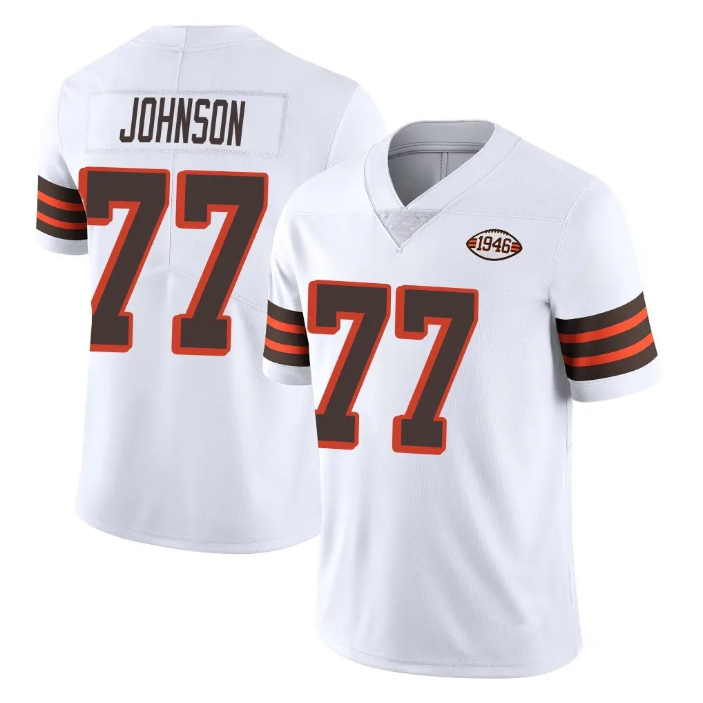 C.Browns #77 Zion Johnson Player White Limited  Vapor 1946 Collection Alternate Game Ddoa Stitched Jerseys