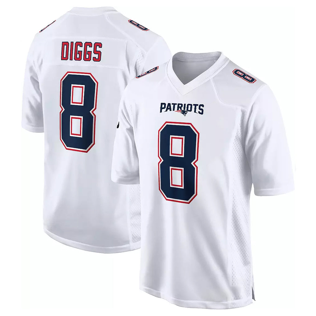 NE.Patriots #18 Kyle Williams Player White Fashion Limited Home Game Ddoa Stitched Jerseys