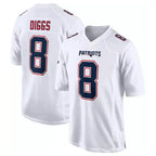 NE.Patriots #18 Kyle Williams Player White Fashion Limited Home Game Ddoa Stitched Jerseys