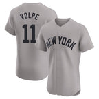 NY.Yankees #11 Anthony Volpe Player Gray Limited Elite Home Ddoa Stitched Jerseys