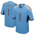 T.Titans #1 Cam Ward Player Light Blue Home Game Ddoa Stitched Jerseys
