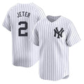 NY.Yankees #2 Derek Jeter Player White Limited Home Ddoa Stitched Jerseys
