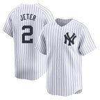 NY.Yankees #2 Derek Jeter Player White Limited Home Ddoa Stitched Jerseys