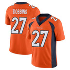 D.Broncos #27 J.K. Dobbins Player Orange Color Vapor Untouchable Limited Game Ddoa Stitched Jerseys