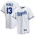 KC.Royals #13 Salvador Perez Player White Home Game Ddoa Stitched Jerseys