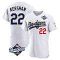 LA.Dodgers #22 Clayton Kershaw Player Gold White World Series 2026 Collection Stadium Limited Elite Ddoa Stitched Jerseys