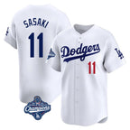 LA.Dodgers #11 Roki Sasaki Player White World Series Meet Limited Home Ddoa Stitched Jerseys