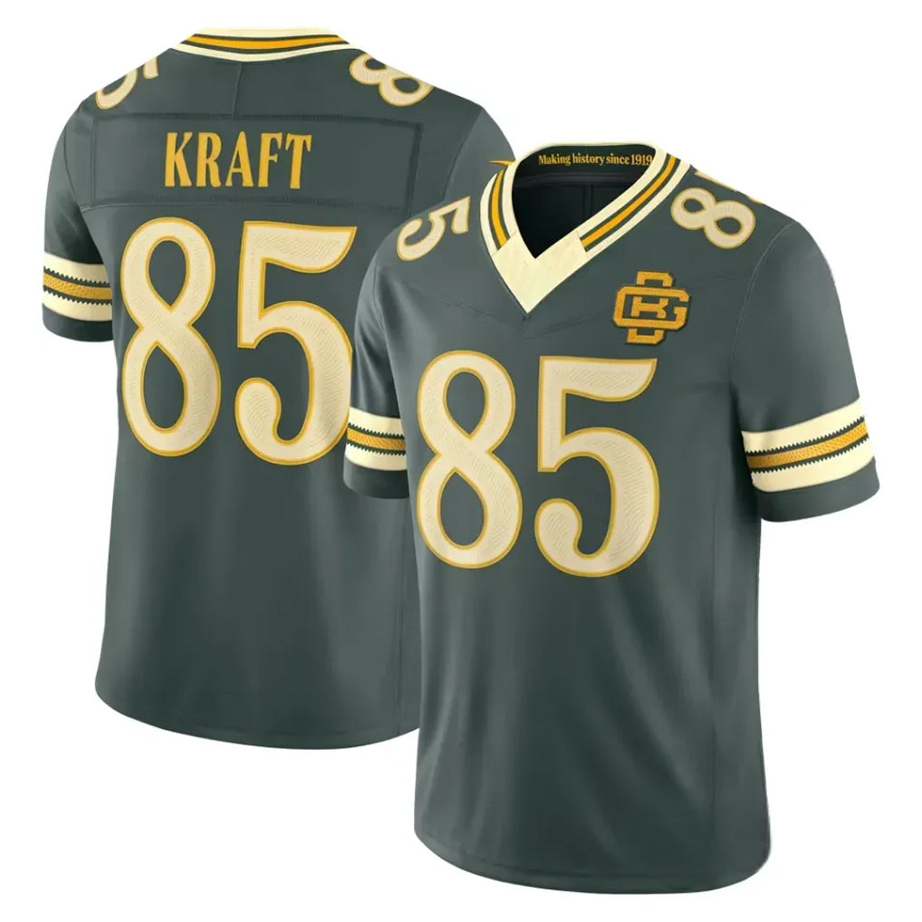 GB.Packers #85 Tucker Kraft Player Green Limited 2026 Rivalries Collection Home Game Ddoa Stitched Jerseys