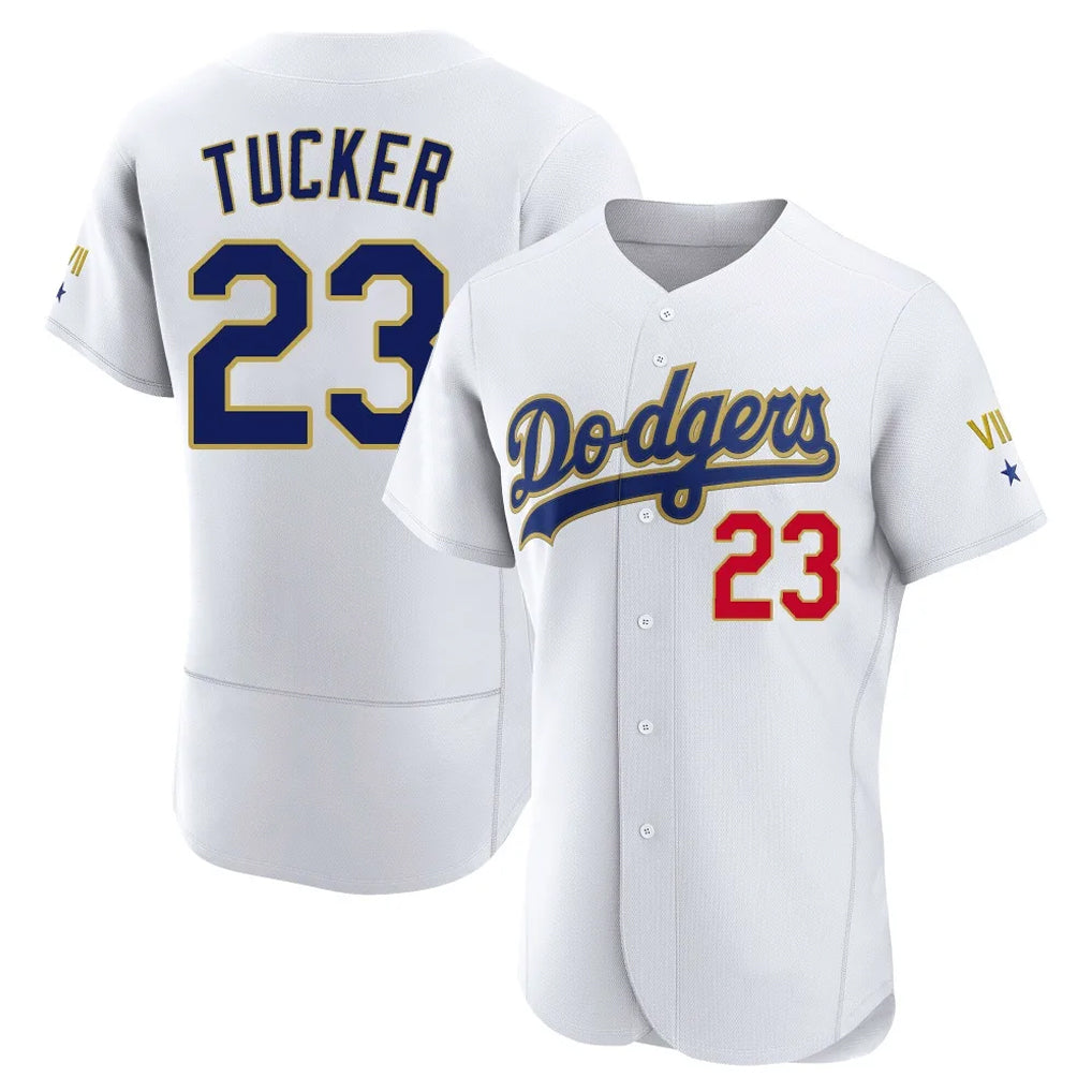 LA.Dodgers #23 Kyle Tucker Player Gold White 2026 Collection Stadium Limited Elite Ddoa Stitched Jerseys
