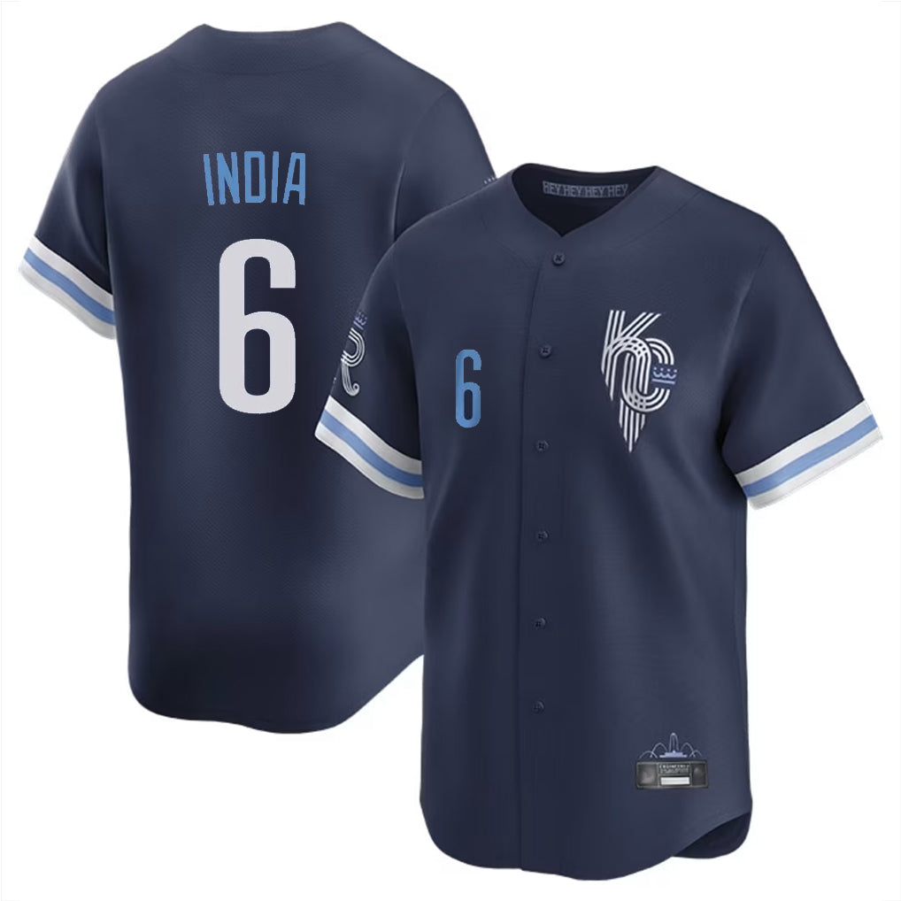 KC.Royals #6 Jonathan India Player Navy City Connect Limited Home Ddoa Stitched Jerseys